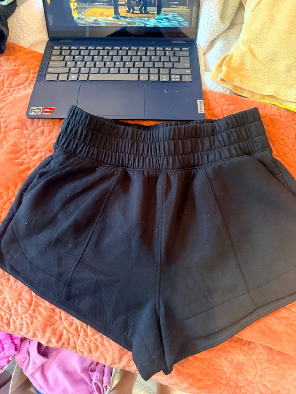 YPB Abercrombie neoKNIT Black Elastic Waist Skirt - Flared Casual Style